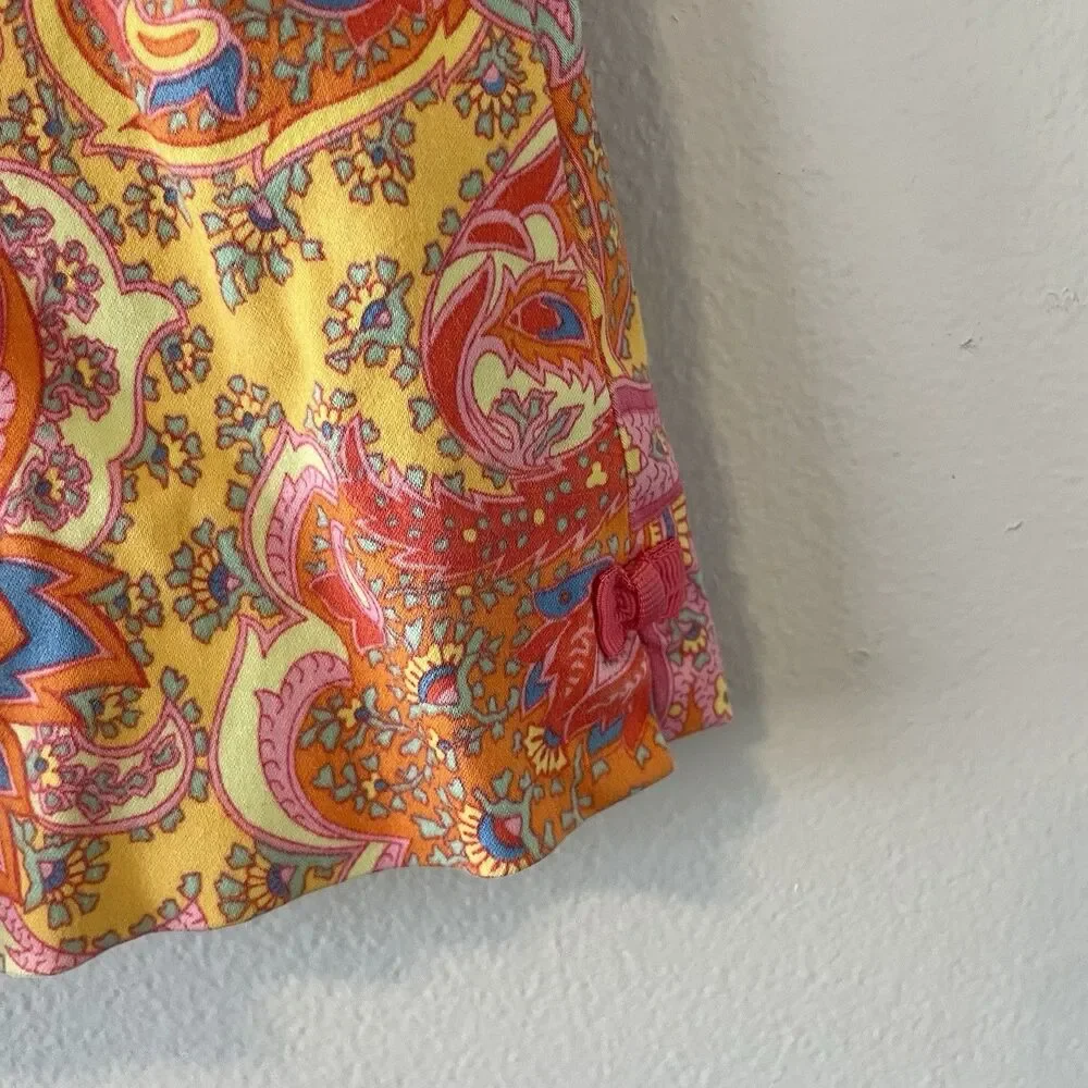 Ralph Lauren Paisley Floral Baby Shift Dress Sz 12 Months Cotton